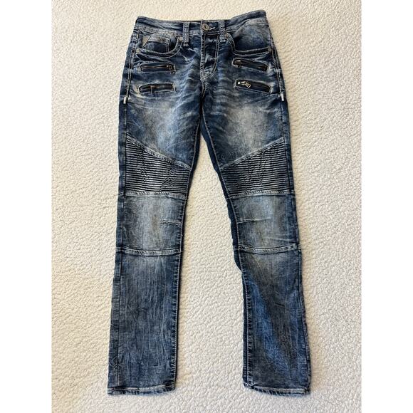 Buckle Salvage Mens Havoc Skinny Slim Fit Denim Jeans Size 30 Short - Picture 1 of 10